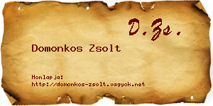 Domonkos Zsolt névjegykártya
